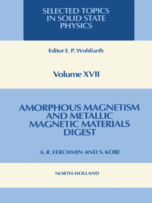 cover image of Amorphous Magnetism and Metallic Magnetic Materials--Digest